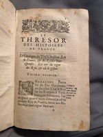 1614 - Jean Corrozet - Trésor des histoires de France - Amsterdam