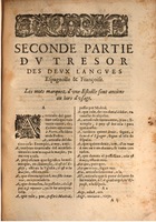1645 - A. de Sommaville et A. Courbé - Trésor des deux langues espagnole et française (Seconde partie) - BSB Munich
