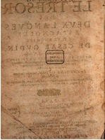 1645 - A. de Sommaville et A. Courbé - Trésor des deux langues espagnole et française - BSB Munich