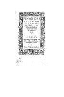 1572 - Nicolas Du Chemin - Finances et Trésor de la plume française - BM Lyon