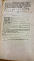 1598 - Jean Houzé - Œuvres morales et mêlées de Sénèque, Trésor de philosophie morale - BM Lyon