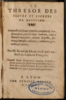 1586 - Benoît Rigaud - Trésor des fleurs et secrets de médecine - Université Paris Cité