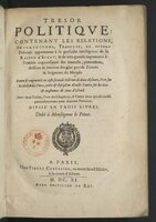 1611 - Pierre Chevalier - Trésor politique - BnF Tolbiac