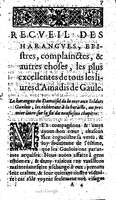 1606 - Jean Antoine Huguetan - Trésor des Amadis - Anvers Musée Plantin-Moretus