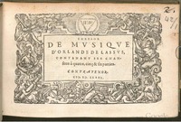 1576 - [Pierre de Saint-André] - Trésor de musique d’Orlande de Lassus Contratenor - BSB Munich