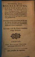 1616 - Balthazar Bellère - Trésor des récréations - BSB