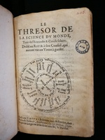 1606 - Pierre de Nisbeau - Trésor de la science du monde - Les Méjanes, Aix-en-Provence