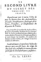 1581 - s.n. - Secret des trésors de France (Livre II) - BSB Munich