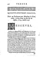1654 - Michel Bobin - Trésor des harangues, remontrances et oraisons funèbres - BM Lyon