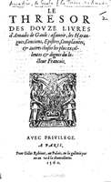 1560 - Vincent Sertenas et Gilles Robinot - Trésor des Amadis - British Library