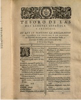 1607 - Marc Orry - Trésor des deux langues espagnole et française (Première partie) - BSB Munich