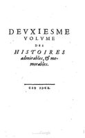 1610 - Paul Marceau - Trésor d’histoires admirables et mémorables - Princeton