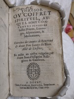 1609 - Charles Boscard - Trésor ou coffret spirituel - Anvers Université<br />