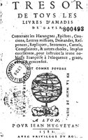 1582 - Jean Huguetan - Trésor des Amadis T. 1 - BM Lyon