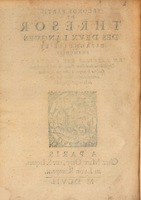 1607 - Marc Orry - Trésor des deux langues espagnole et française (Première et Seconde parties) - ÖNB Wien