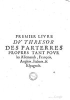 1629 - Étienne Gamonet - Trésor des parterres de l’univers - BM Lyon