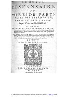 1609 - Étienne Gamonet - Grand dispensaire ou Trésor général et particulier des préservatifs - BIU Santé