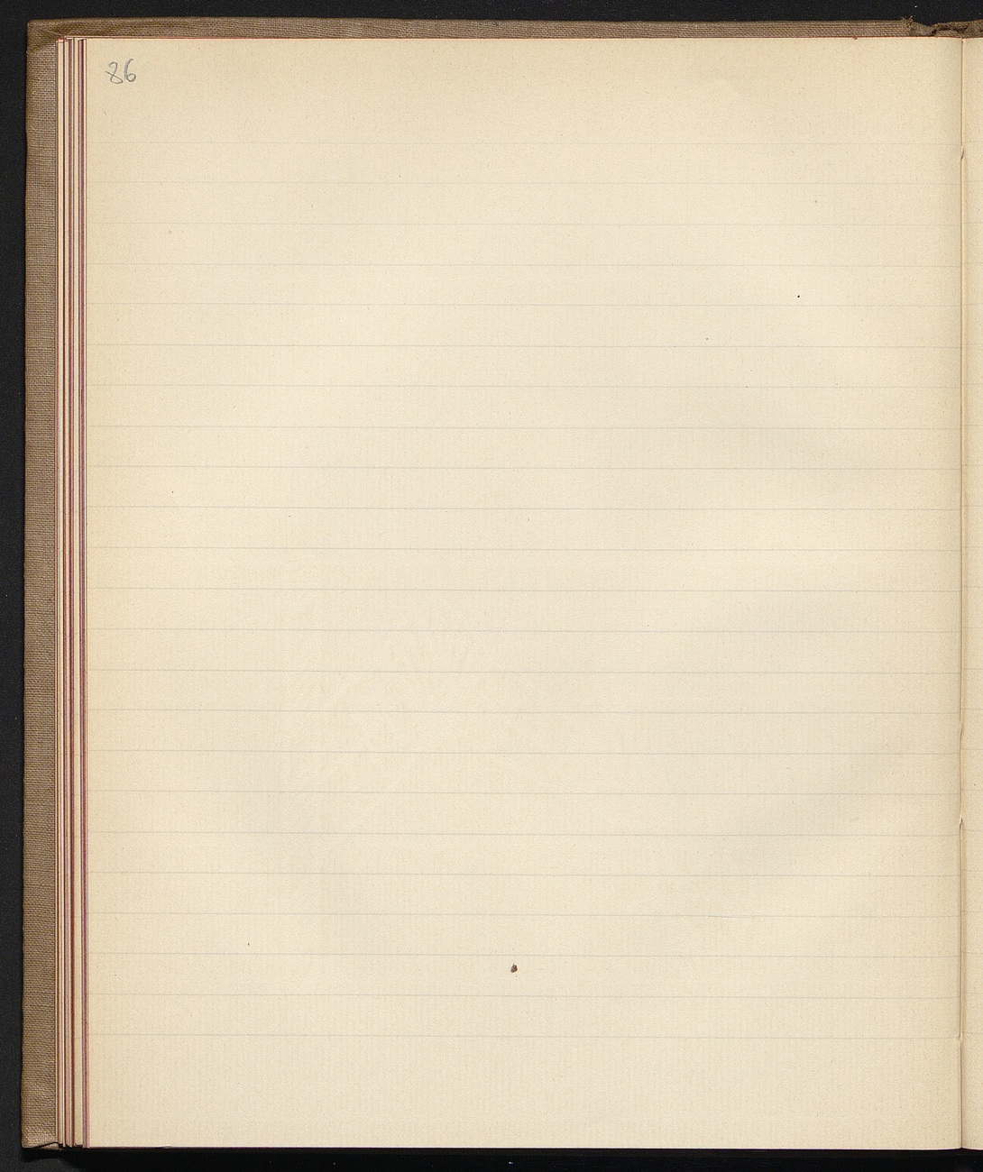 [folio 86: foliotation de la main de bibliothécaire][page blanche]