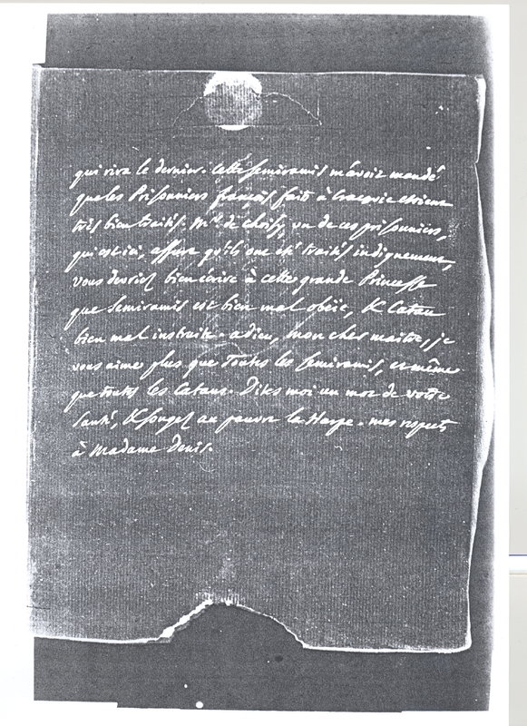 Lettre de D'Alembert à Voltaire, 12 février 1774 Lettre de D'Alembert à Voltaire, 12 février 1774