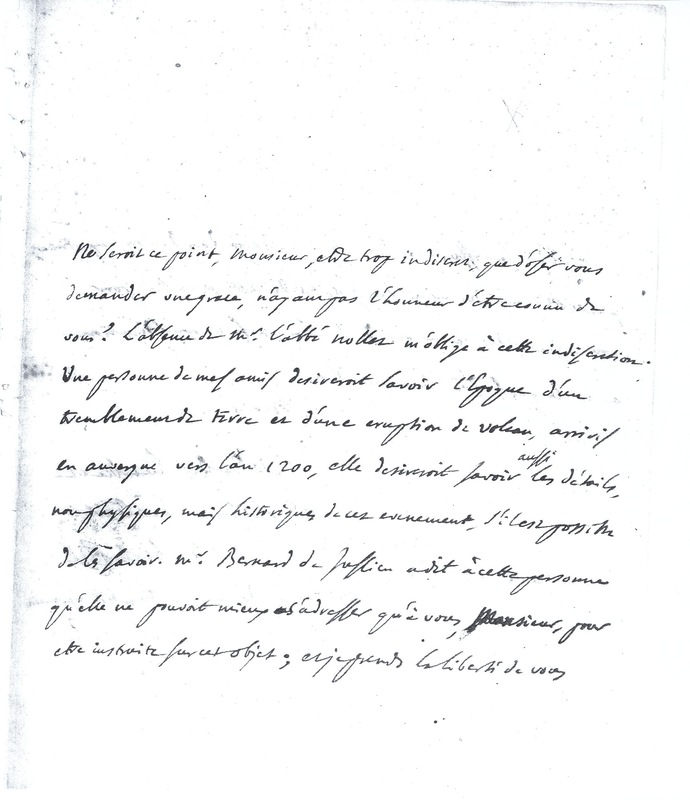 Lettre de D'Alembert à Du Tour, 8 juillet 1766 Lettre de D'Alembert à Du Tour, 8 juillet 1766