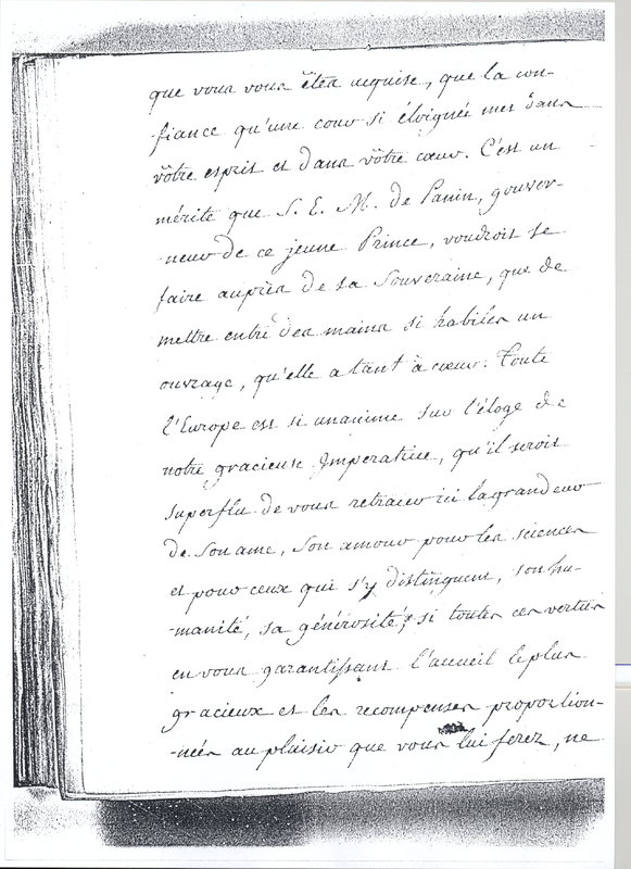 Lettre de Odar à D'Alembert, 2 septembre 1762 Lettre de Odar à D'Alembert, 2 septembre 1762