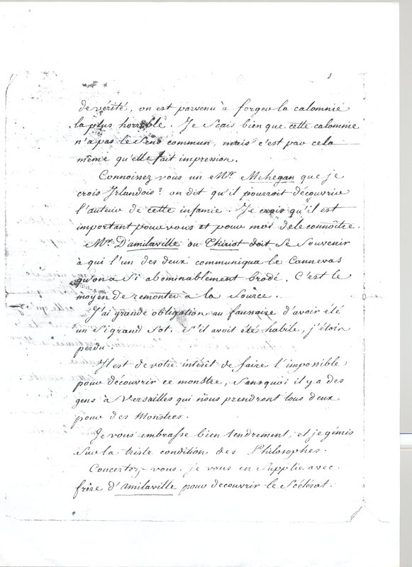 Lettre de Voltaire à D'Alembert, 10 octobre 1762 Lettre de Voltaire à D'Alembert, 10 octobre 1762