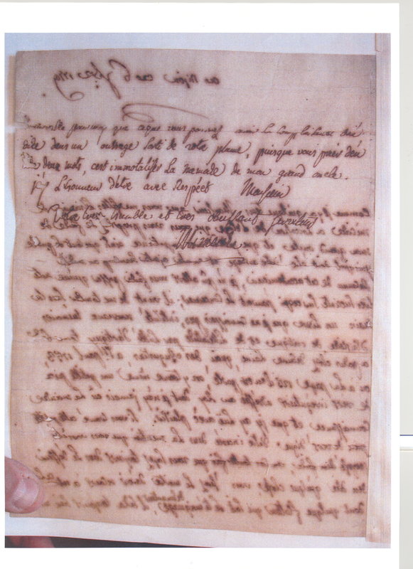 Lettre de Mimeure à D'Alembert, 6 septembre 1779 Lettre de Mimeure à D'Alembert, 6 septembre 1779