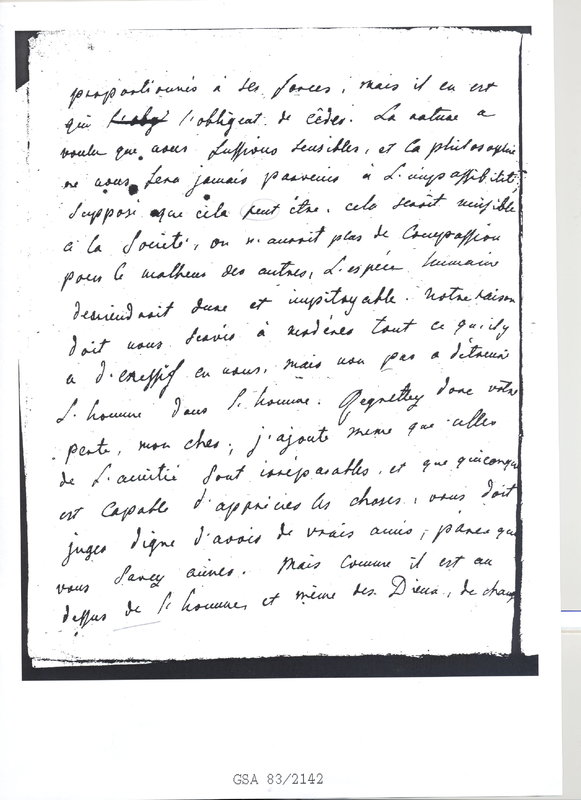 Lettre de Frédéric II à D'Alembert, 7 septembre 1776 Lettre de Frédéric II à D'Alembert, 7 septembre 1776