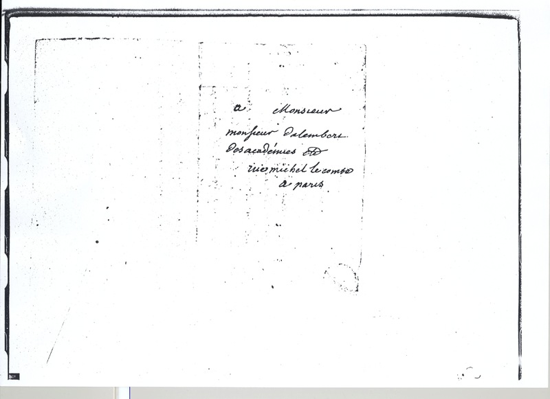 Lettre de Voltaire à D'Alembert, 17 juin 1762 Lettre de Voltaire à D'Alembert, 17 juin 1762