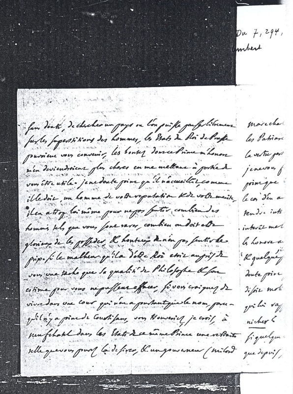 Lettre de D'Alembert à Rousseau Jean Jacques, 15 juin 1762 Lettre de D'Alembert à Rousseau Jean Jacques, 15 juin 1762
