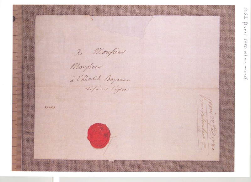 Lettre de D'Alembert à Non identifié, 22 février 1780 Lettre de D'Alembert à Non identifié, 22 février 1780