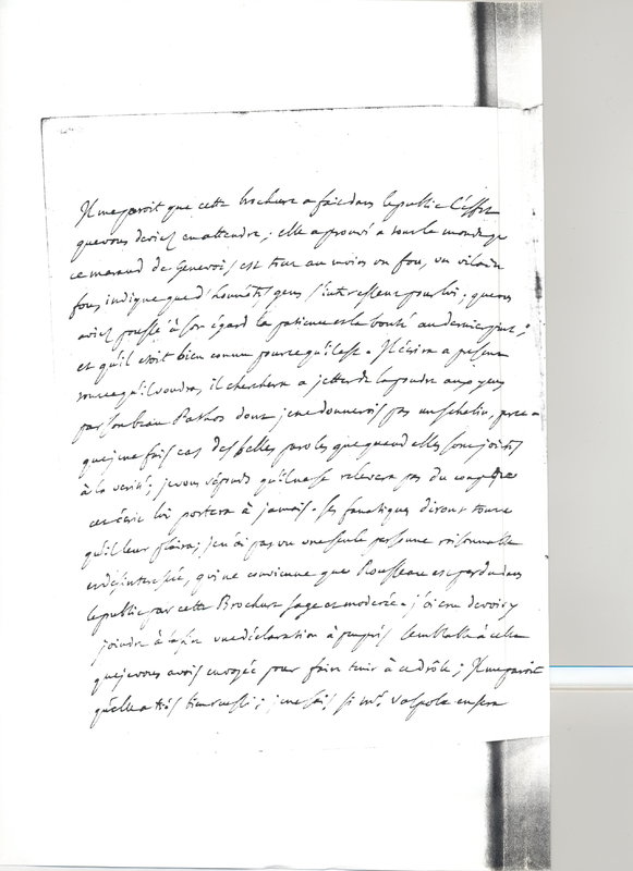 Lettre de D'Alembert à Hume David, 10 novembre 1766 Lettre de D'Alembert à Hume David, 10 novembre 1766