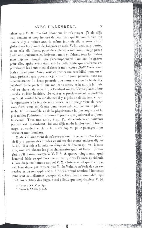 Lettre de D'Alembert à Frédéric II, 7 février 1775 Lettre de D'Alembert à Frédéric II, 7 février 1775