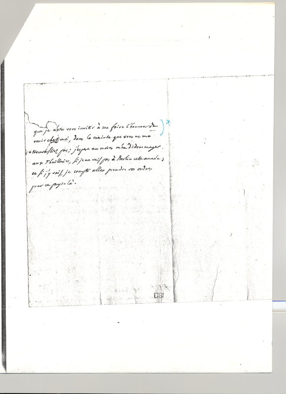 Lettre de D'Alembert à Frédéric II, 7 mars 1763 Lettre de D'Alembert à Frédéric II, 7 mars 1763