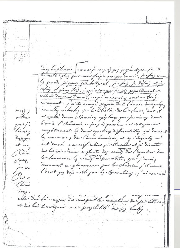 Lettre de Lagrange à D'Alembert, 1er janvier 1781er Lettre de Lagrange à D'Alembert, 1er janvier 1781er