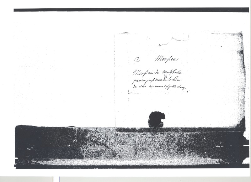 Lettre de D'Alembert à Malesherbes, 25 juin 1756 Lettre de D'Alembert à Malesherbes, 25 juin 1756