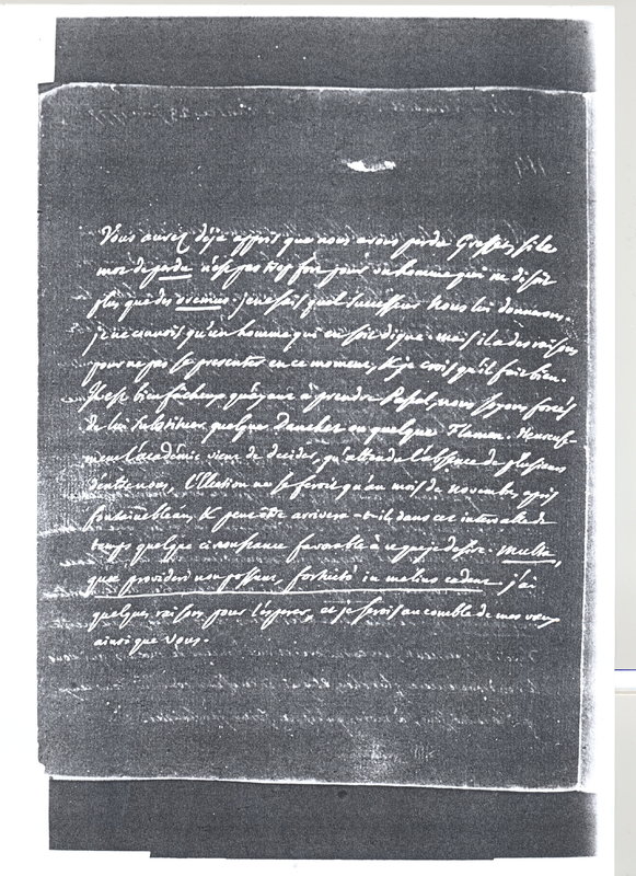 Lettre de Frédéric II à D'Alembert, 1er juin 1777