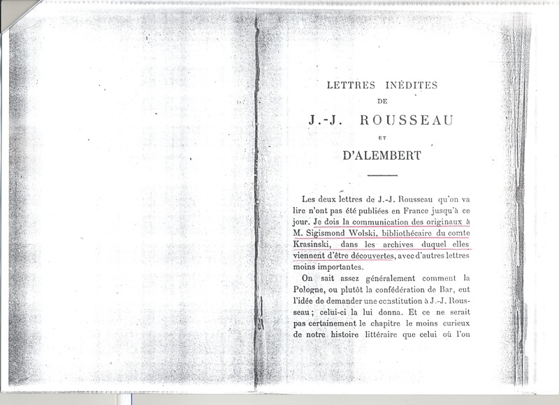 Lettre de D'Alembert à Wielhorski, 4 juillet 1774 Lettre de D'Alembert à Wielhorski, 4 juillet 1774
