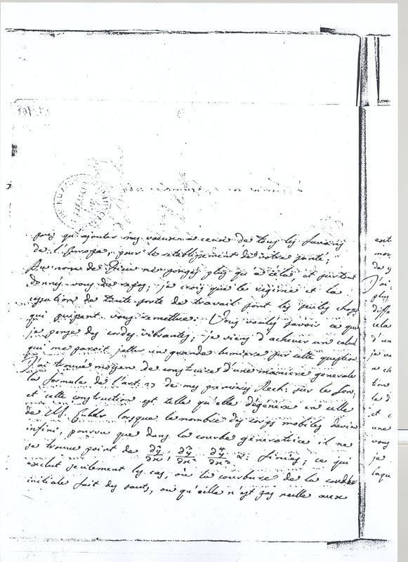 Lettre de Lagrange à D'Alembert, 1er septembre 1764