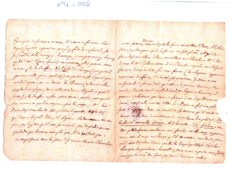 Lettre de D'Alembert à Duché, 20 avril 1754 Lettre de D'Alembert à Duché, 20 avril 1754