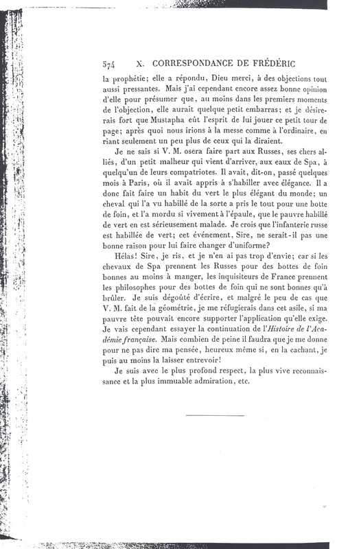 Lettre de D'Alembert à Frédéric II, 14 août 1772 Lettre de D'Alembert à Frédéric II, 14 août 1772