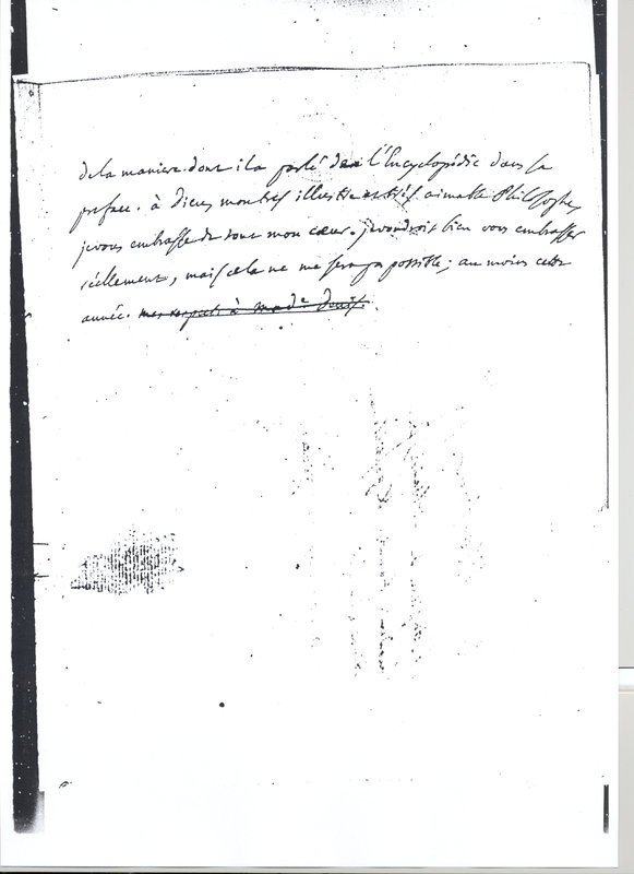 Lettre de D'Alembert à Voltaire, 31 mai 1760 Lettre de D'Alembert à Voltaire, 31 mai 1760