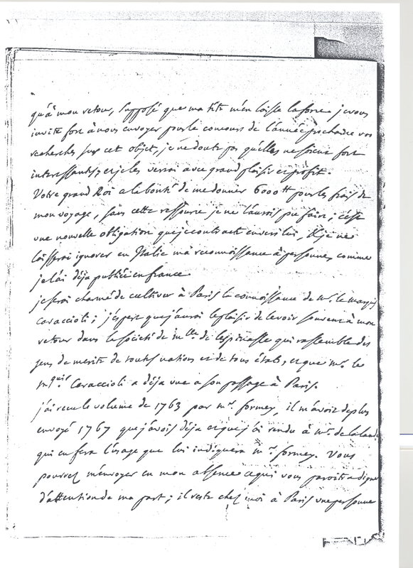 Lettre de D'Alembert à Lagrange, 12 septembre 1770 Lettre de D'Alembert à Lagrange, 12 septembre 1770