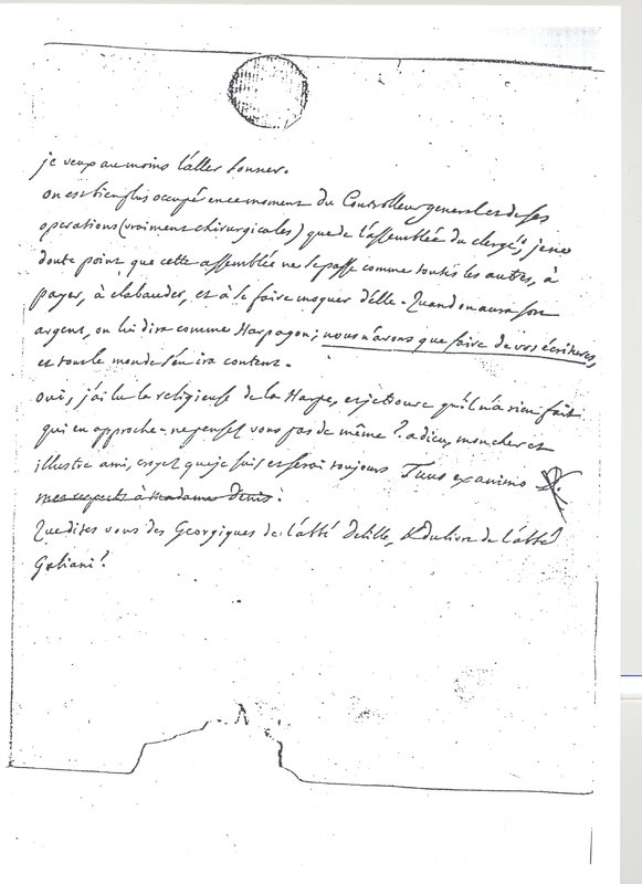 Lettre de D'Alembert à Voltaire, 9 mars 1770 Lettre de D'Alembert à Voltaire, 9 mars 1770