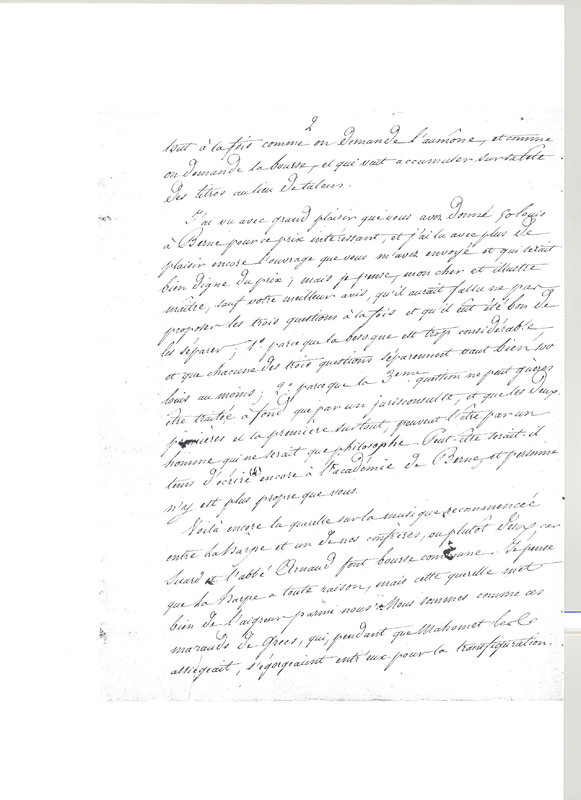 Lettre de D'Alembert à Voltaire, 18 novembre 1777 Lettre de D'Alembert à Voltaire, 18 novembre 1777