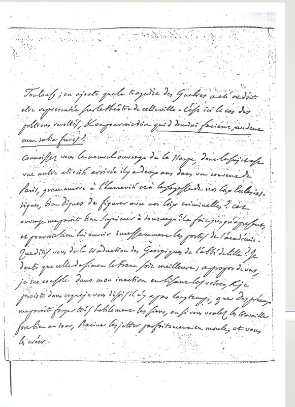 Lettre de D'Alembert à Voltaire, 22 février 1770