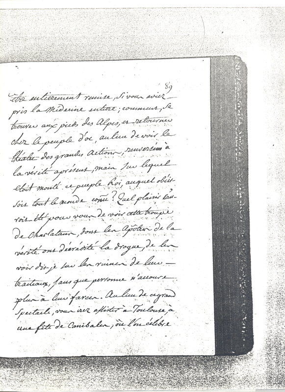 Lettre de Frédéric II à D'Alembert, 1er novembre 1770