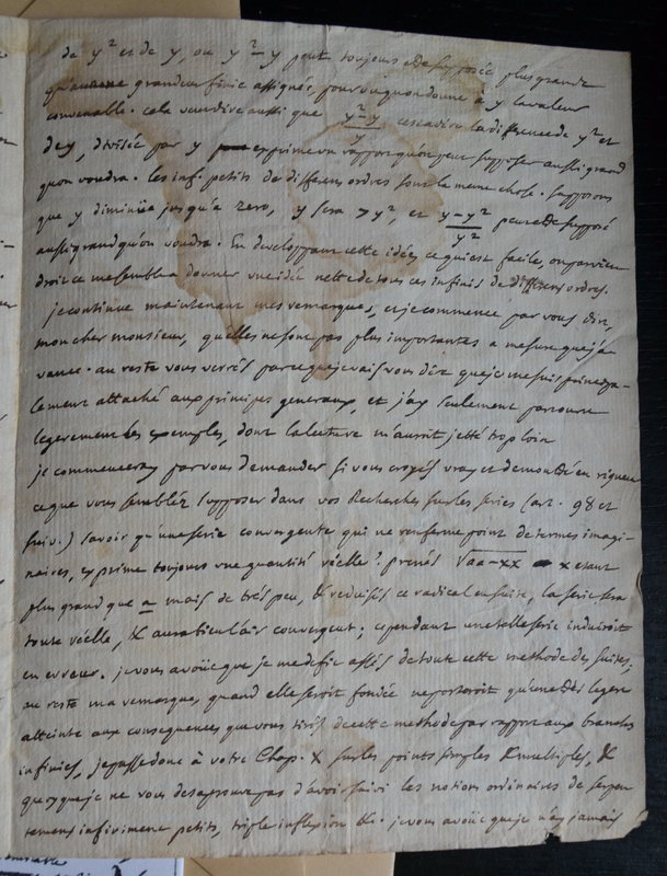 Lettre de D'Alembert à Cramer, juillet 1750 Lettre de D'Alembert à Cramer, juillet 1750