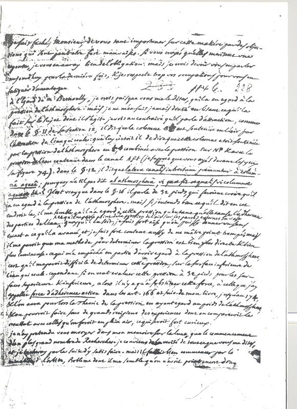 Lettre de D'Alembert à Euler Leonhard, 24 mars 1747 Lettre de D'Alembert à Euler Leonhard, 24 mars 1747