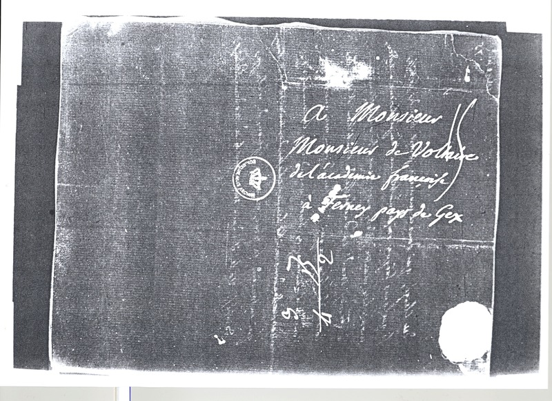 Lettre de D'Alembert à Voltaire, 15 août 1775 Lettre de D'Alembert à Voltaire, 15 août 1775